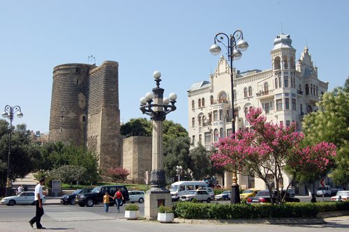 Maiden Tower in Baku, Azerbaijan