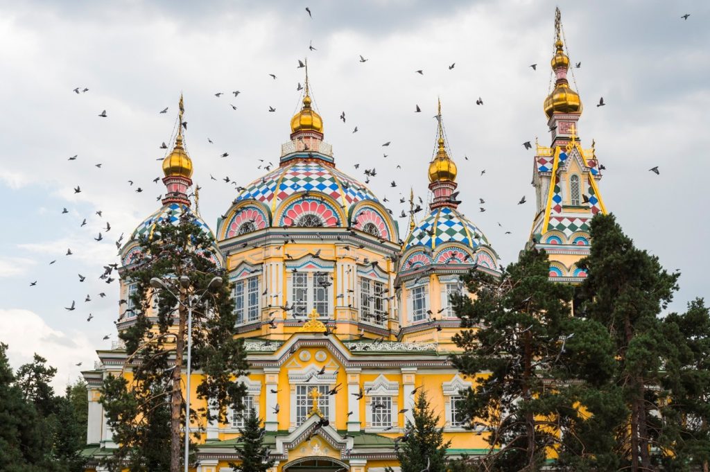 Kazakhstan zenkov wooden cathedral