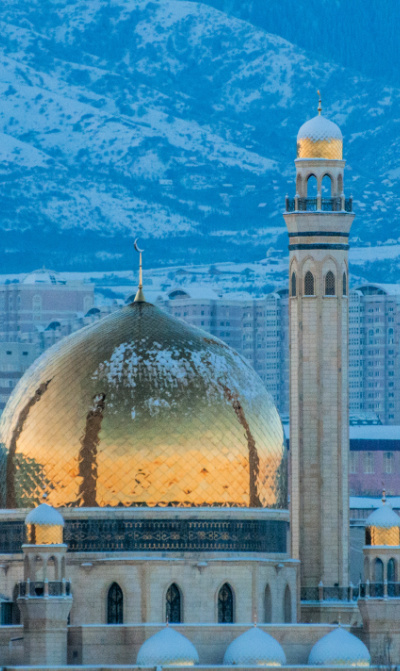 Almaty at Dusk during the 5 stans tour at East Site Travel (1)