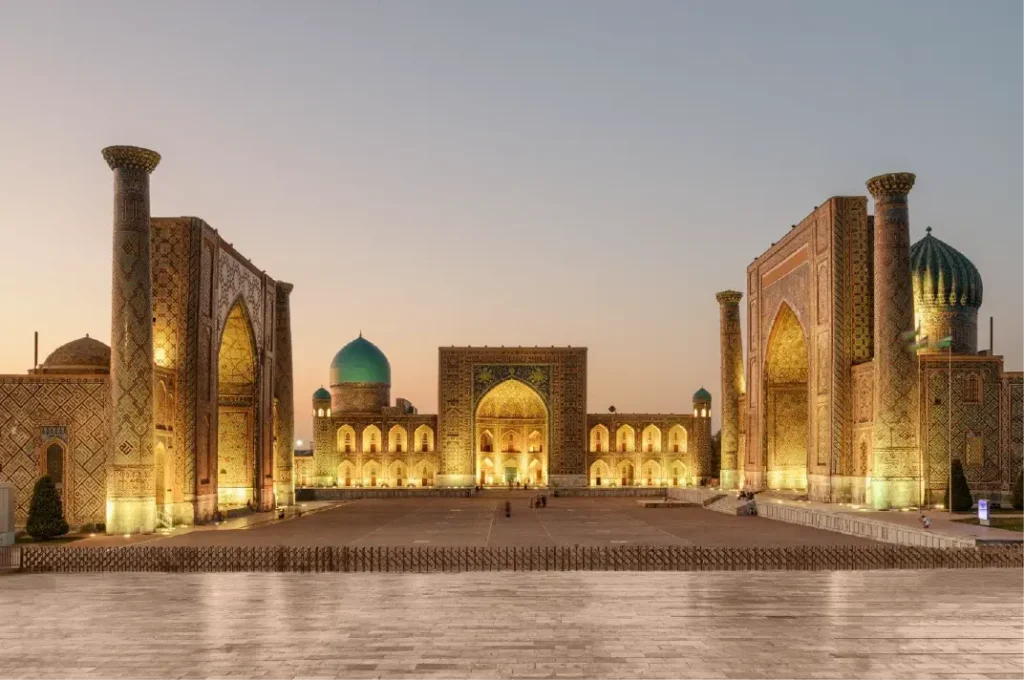 5 Stans Tour will make stops here in Registran Square in Uzbekistan