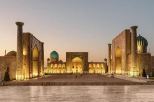 5 Stans Tour will make stops here in Registran Square in Uzbekistan