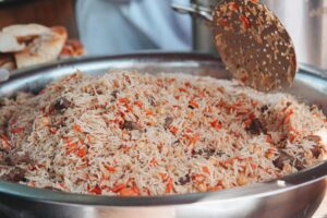 rice in pot