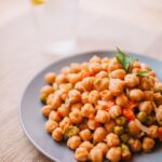 delicious chickpeas on plate