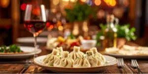 East Site Travel guests enjoying an authentic Georgian Supra cuisine experience during a small-group cultural tour.