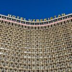 View of the Hotel Uzbekistan building in Tashkent