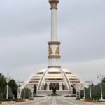 The Independence Monument in Ashgabat, Turkmenistan