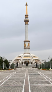 The Independence Monument in Ashgabat, Turkmenistan