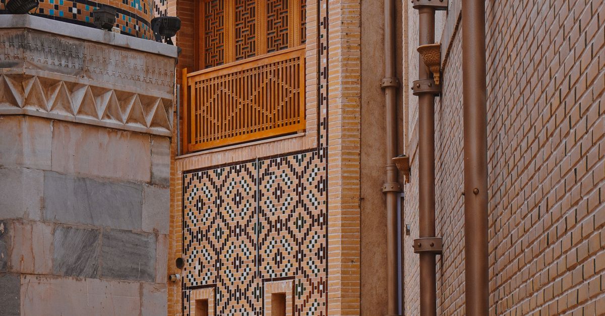 Traditional Silk Road architecture with intricate tile work in Samarkand, Uzbekistan
