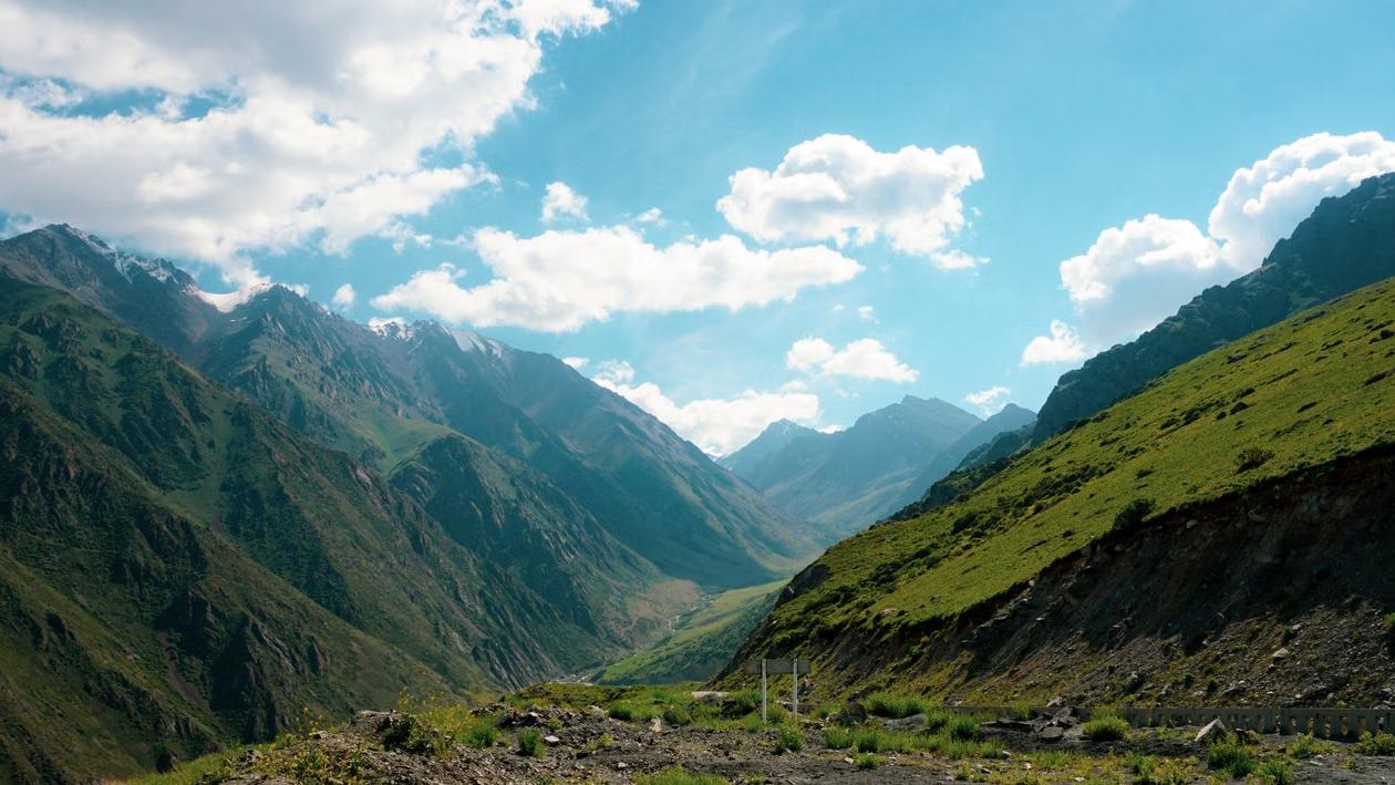 Scenic mountain view in Chuy Province, Kyrgyzstan