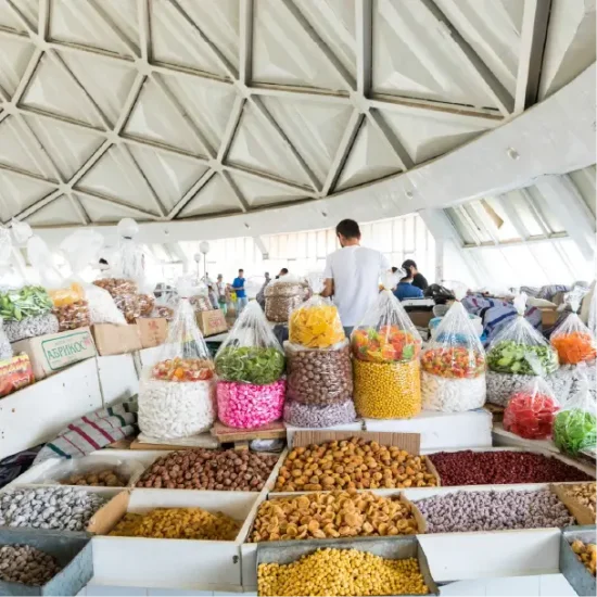 Interior of Chorsu Bazaar